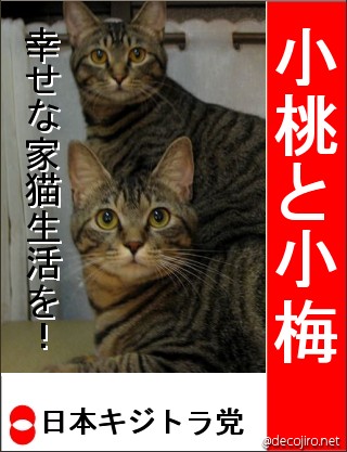 選挙風ポスター - 小桃と小梅