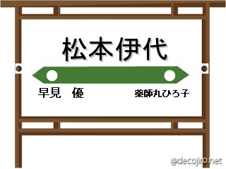 駅看板 - 松本伊代駅