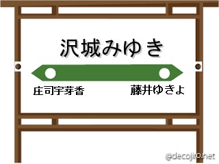駅看板 - 沢城みゆき駅